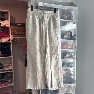 Quince Women's Wide Leg Linen Pants - Cream